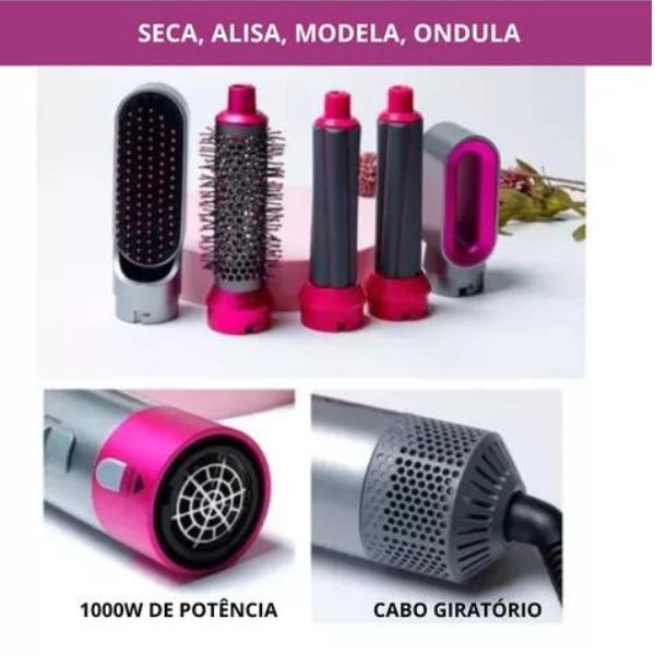 Escova Modeladora 5 Em 1 Elegance Deluxe