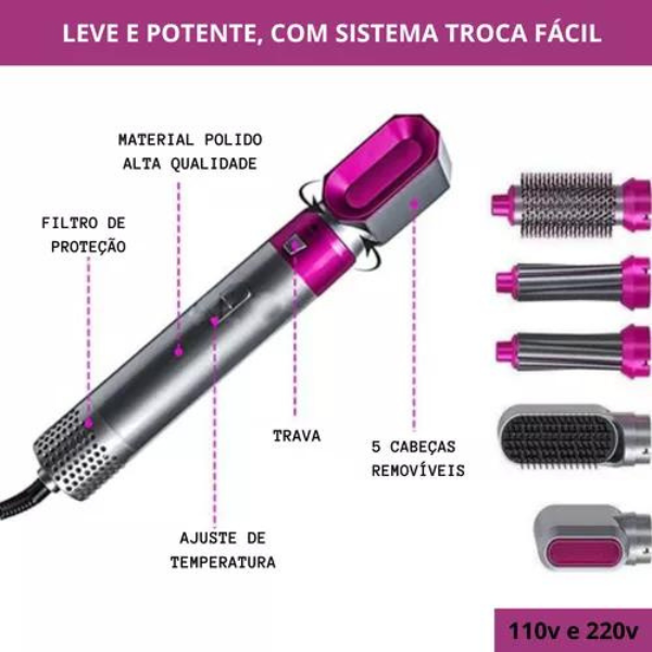 Escova Modeladora 5 Em 1 Elegance Deluxe