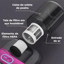 Aspirador Portátil e higienizador Antiácaro tecnologia UV-C Sem Fio