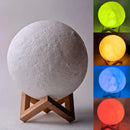Luminária Lua Cheia 3D Abajur Decorativa com Suporte