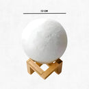 Luminária Lua Cheia 3D Abajur Decorativa com Suporte