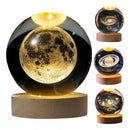 Luminária de Mesa Sistema Solar 3D em Cristal