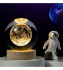 Luminária de Mesa Sistema Solar 3D em Cristal
