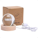 Luminária de Mesa Sistema Solar 3D em Cristal