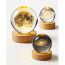 Luminária de Mesa Sistema Solar 3D em Cristal