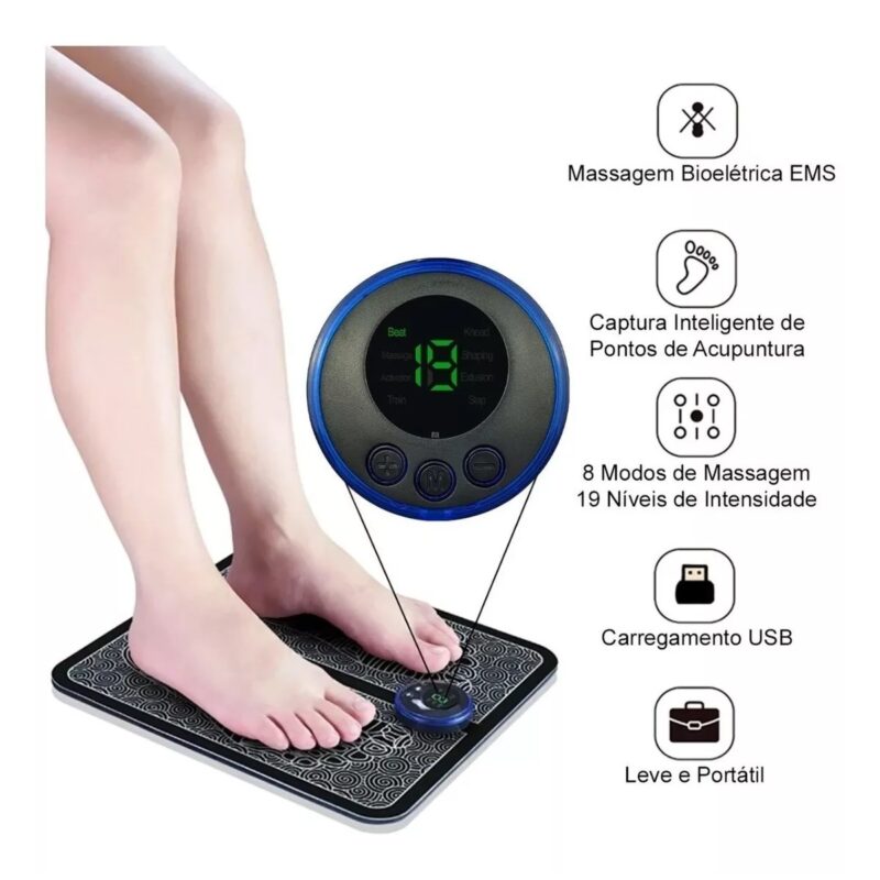 Massageador Para Pés Pernas Ems Relaxante Pro