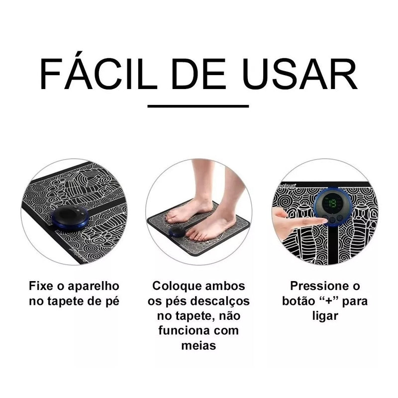 Massageador Para Pés Pernas Ems Relaxante Pro